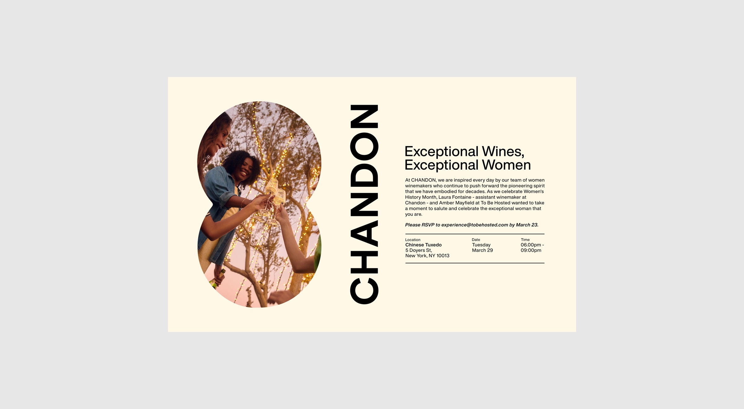The invitation — Exceptional Wines, Exceptional Women