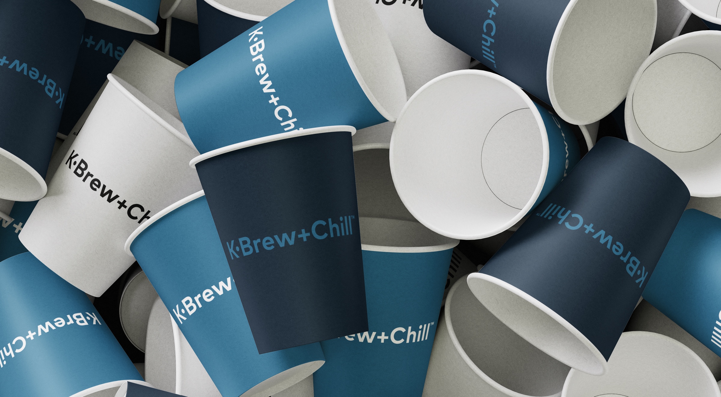 Paper hot cups — three colorways
